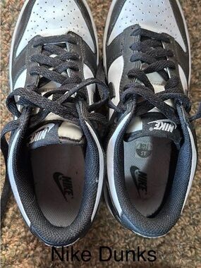 Nike Dunks Black and White Low-Top Sneakers